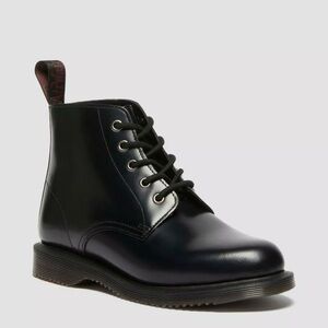 Dr. Martens Black Leather Lace-Up Ankle Booties